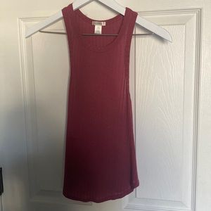 Red Ribbed Bozzolo Tank Top